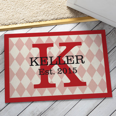 Deddie Non-Slip Geometric Outdoor Doormat