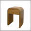 Table d'appoint incurvée en bois de noyer avec table de bout à 1 tiroir et table de bout à bord arrondi pour le salon de la chambre à coucher