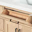 Ensemble de meuble-lavabo simple en bois massif 48 po avec lavabo en quartz Carrara de 1,5 po Tidworth-739563221-761863593