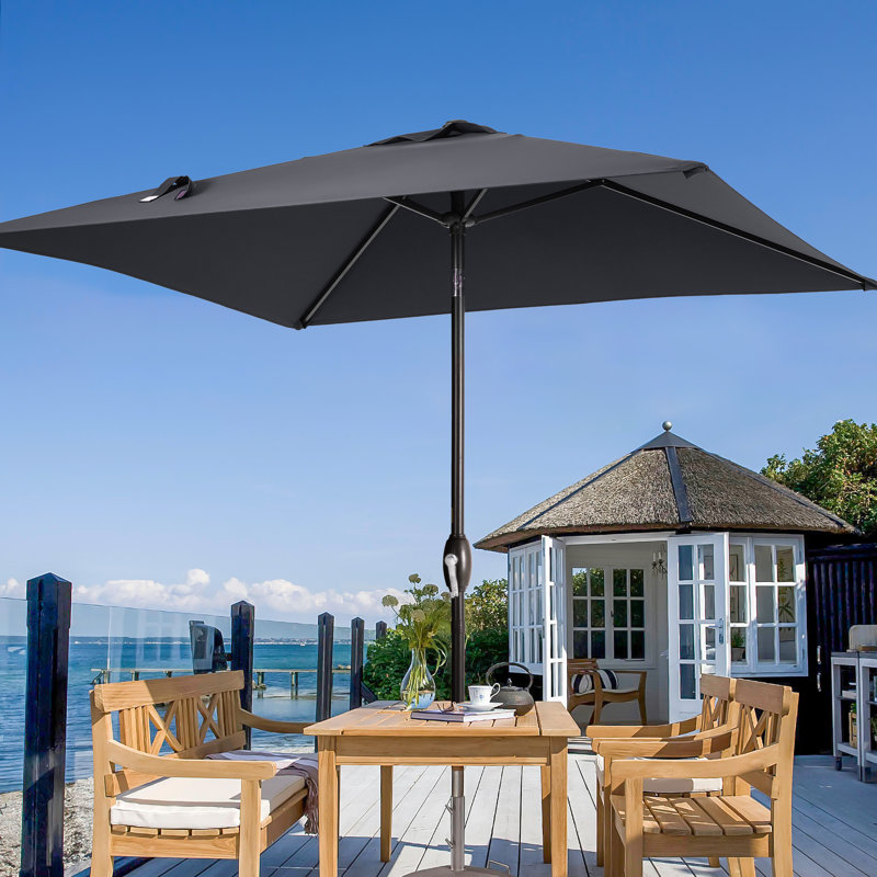 Parasol de marché carré 78,1 po Sakia, Gris anthracite