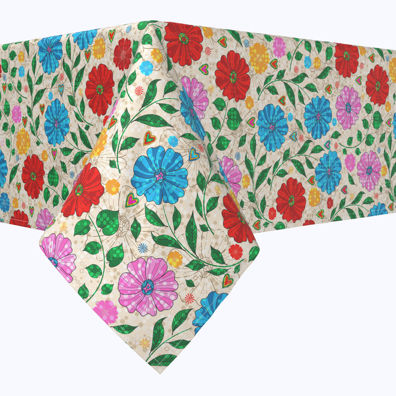 Alejandro Floral Square Tablecloth, 90" x 90"