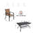6 - Person Rectangular Steel Outdoor Dining Set-1623348042