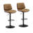 Modern Swivel 26”H Barstool, Adjustable Height Counter Stool With Bentwood, Faux Leather Upholstered Bar Stool With Footrest For Bar, Kitchen, Dining Room-1439792111