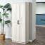 Armoire de cuisine antique blanche de 63 po, autoportante avec 5 tablettes et 2 portes pour tablettes de salle à manger