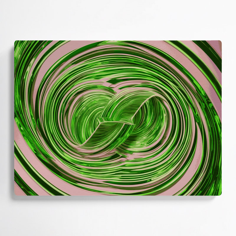 Op Art 64 Green Metal Wall Art