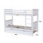 Single (3') Bunk Bed with Trundle Included