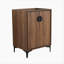 Armoire de rangement de salle de bain avec portes à fermeture douce, meuble-lavabo simple