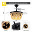 42" Farmhouse 3-Light Boho Wood Bead Ceiling Fan with Lights and Remote Control