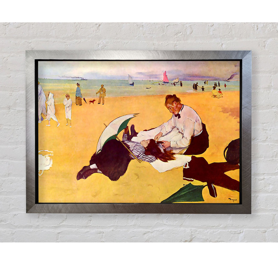 Degas Small Girls On The Beach - Einzelne Bilderrahmen Kunstdrucke