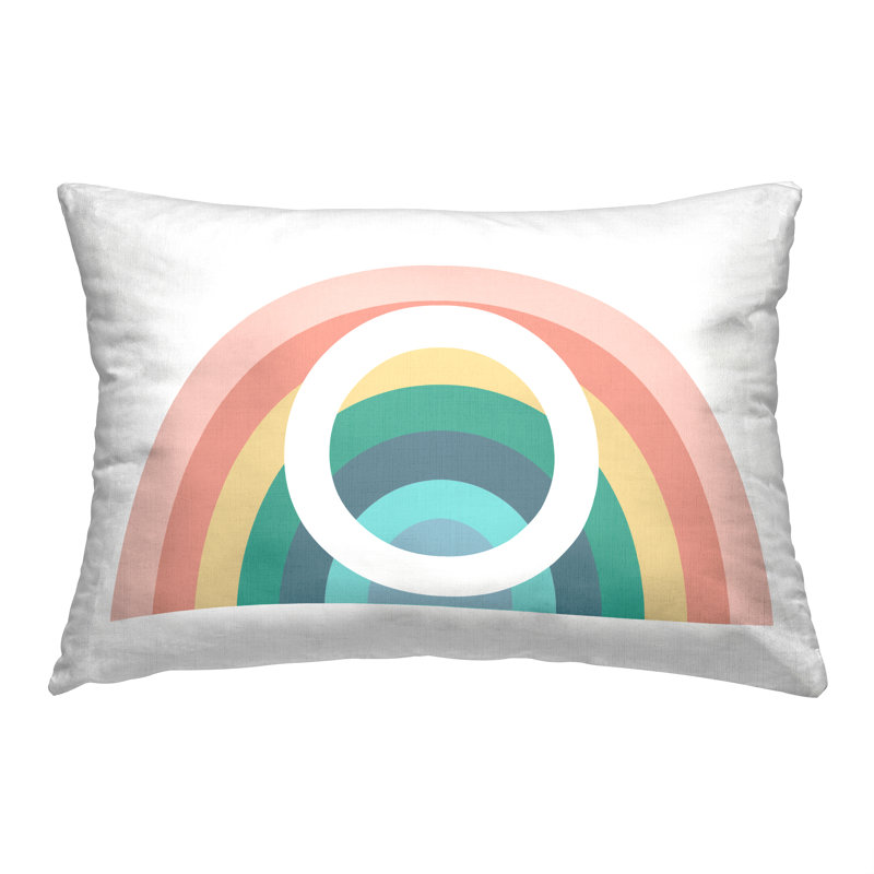 Coussin Rainbow Initiale, O