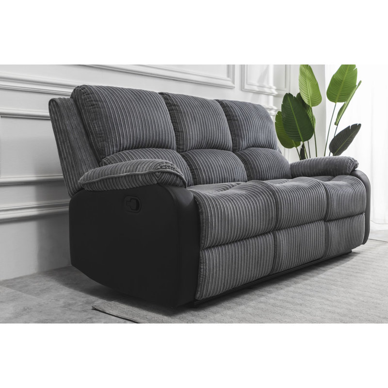 Anding 2 Seater Reclining Sofa, Manual - Push Back, 98cm H x 186cm W x 94cm Dcm