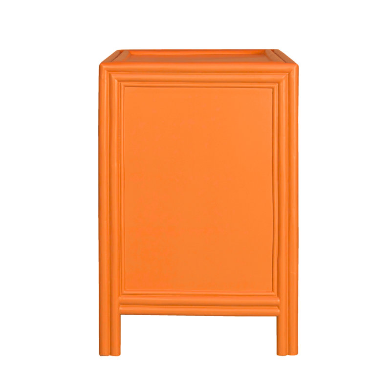 Clara Collection 1 - Drawer Nightstand, Citrus Orange