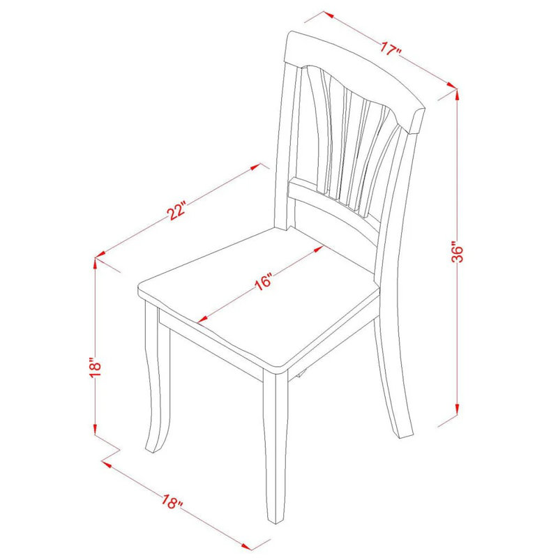 L'ensemble de table 3 pièces comprend une table de cuisine et 2 chaises de salle à manger modernes avec dossier à lattes - finition noire