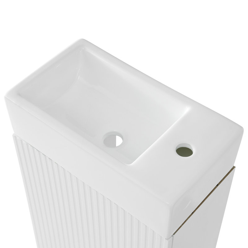 Meuble-lavabo 18,6 po avec lavabo, Blanc