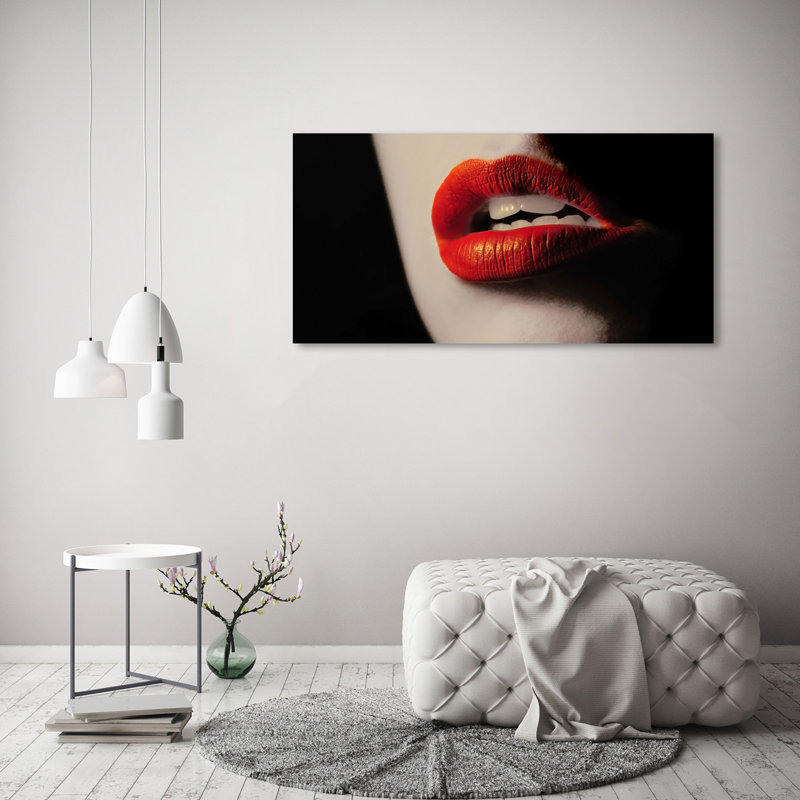 Red Lips - Wrapped Canvas Print