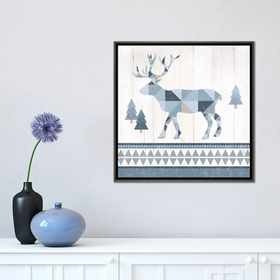 " Nordic Geo Lodge Deer IV " Graphic Art Print