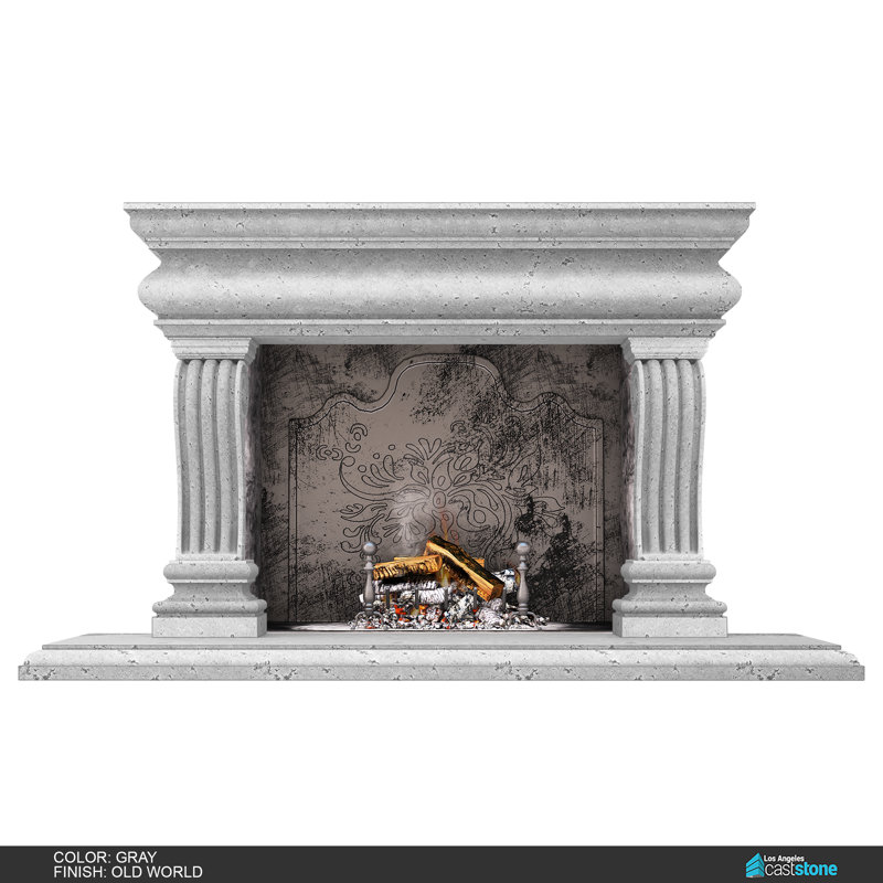 Tigran IV Fireplace Surround, Old World Gray