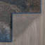 Tapis abstrait bleu / gris / orange Aba-1042249752