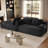 96" Sectional Couches For Living Room Modern Modular L-Shape Cloud Sofa Compression-Boneless Deep Seat Couch With Chaise-1924516004-1924516003