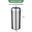 Grande poubelle 17 gallons / 65l, poubelle extérieure en acier inoxydable avec grande poubelle ouverte, poubelle de cuisine
