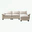 Canapé modulaire rembourré en velours avec repose-pieds-105504408