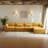 Maelina 5 - Piece Upholstered Orange Corduroy Modular Sectional Sofa with Pillow Back and Removable Ottoman-619298544-619298550