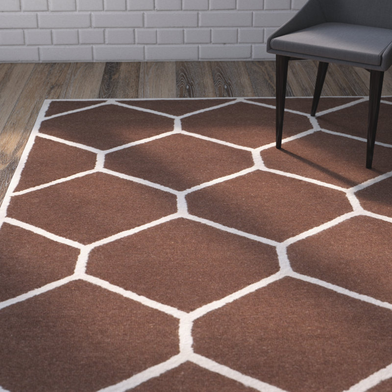 Cambridge Hand Tufted Wool Geometric Rug, Rectangle 3' x 5'