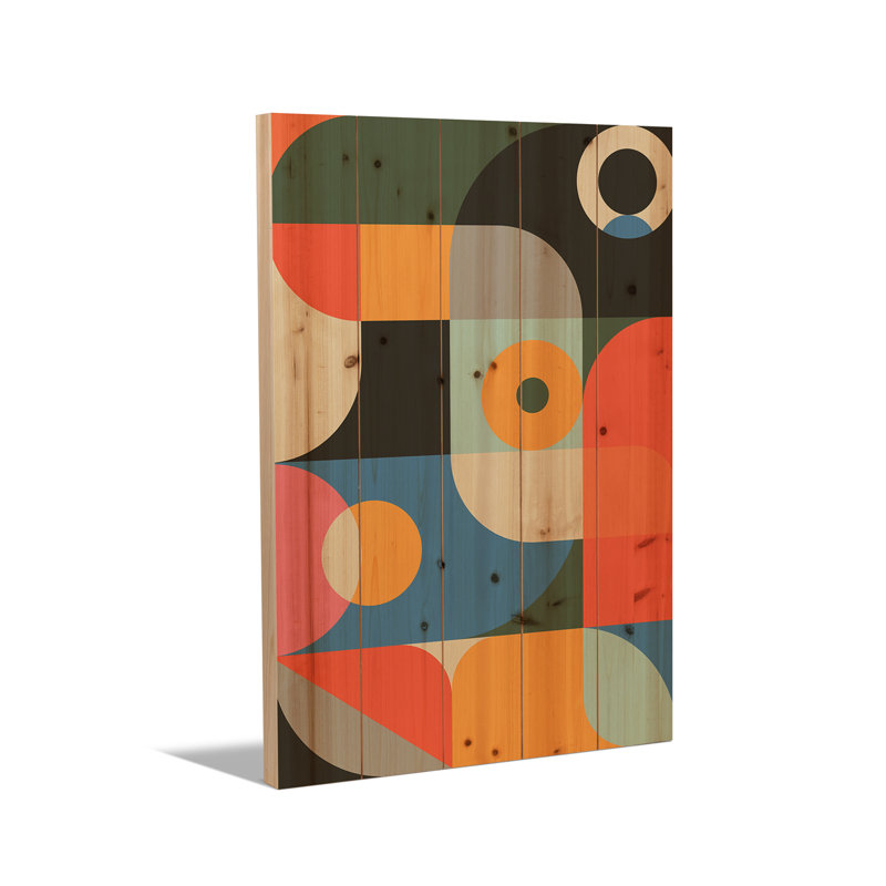 Impression sur bois en bois - graphique X par Susana Paz, H 40 po x l 26 po