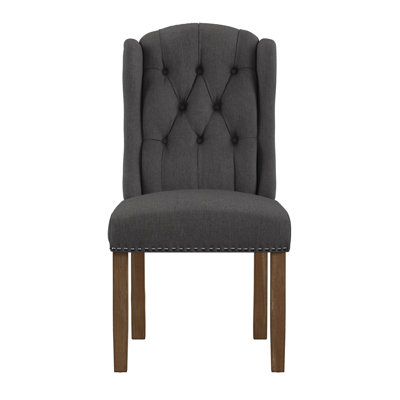Vasso 18'' H Tufted Linen Upholstered Parsons Chair