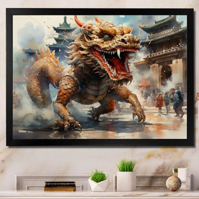 Snead China Art Golden Dragon I sur impression sur toile