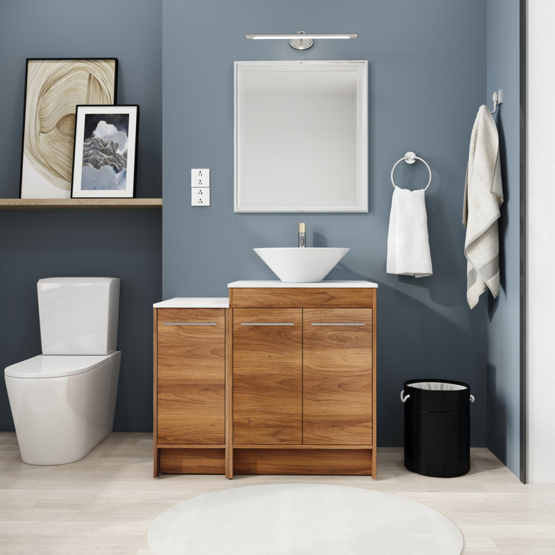 35.4'' Single Bathroom Vanity with Ceramic Top