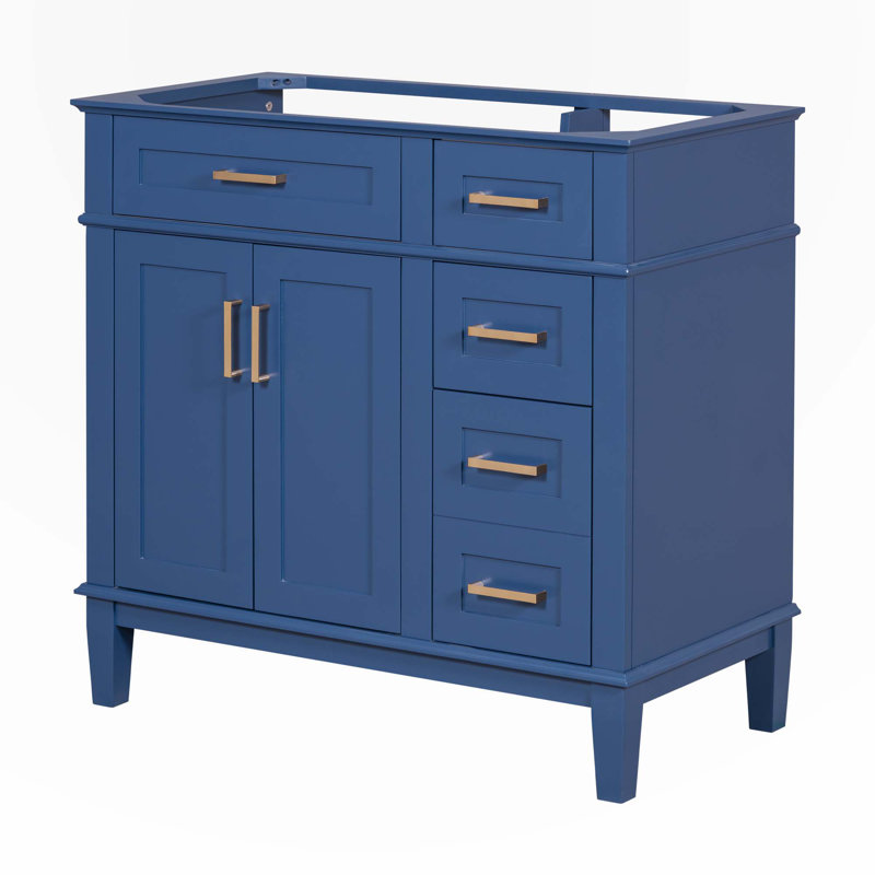 Base de meuble-lavabo simple Taycee 35,40 seulement, Bleu