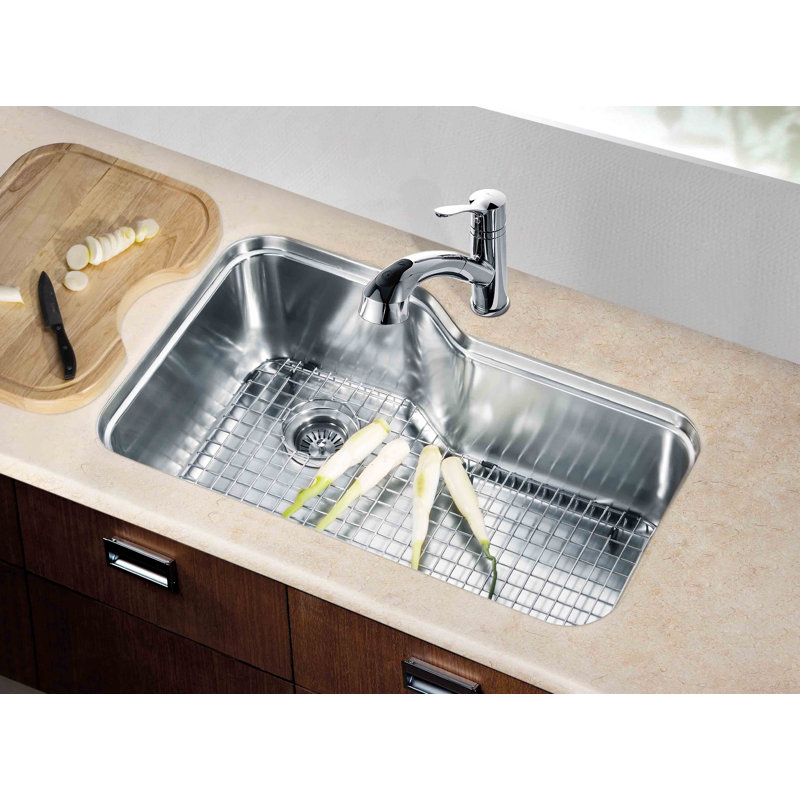 33" L x 20" W Farmhouse Under Mount Wash Basin Sink 304 Stainless Steel Kitchen Sink