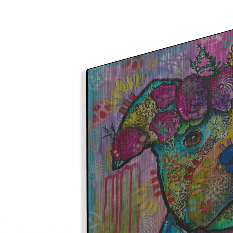 Art mural en métal Red Barrel Studio® «Flower Crown Cutie» par Dean Russo, H 12 po x l 16 po