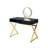 Lumene Vanity Desk with Mirror in Black and Gold