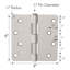 Ensemble de charnières de porte 4 po x 1/4 po Radius (3 par paquet)-21319266