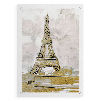 Tour Eiffel Glitz - Impression sur toile seulement - NON-CADRE
