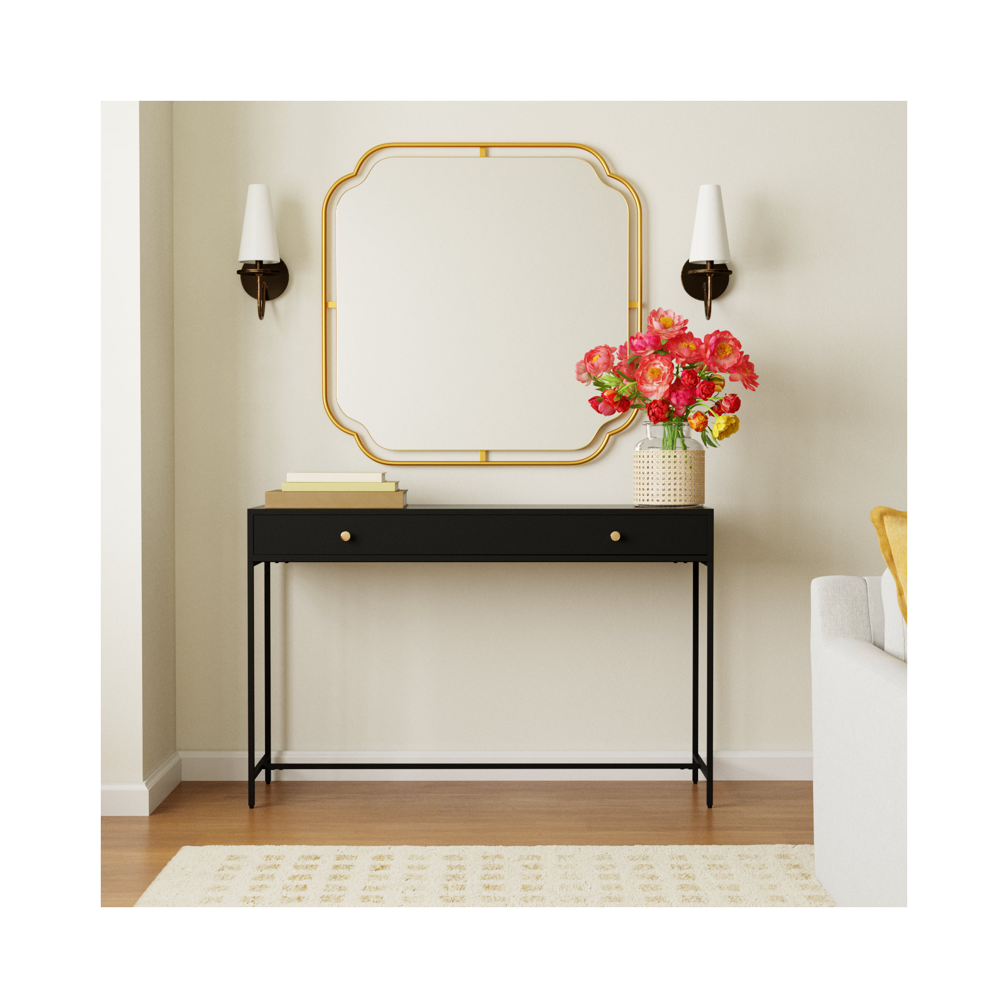 Springer 48'' Console Table, Black