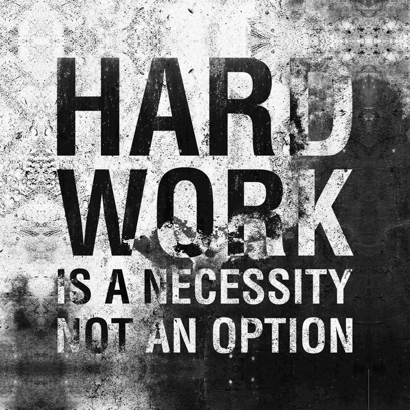 " Hard Work Necessity ", 12" H x 12" W