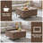   35" Square Lift Top Coffee Table with Fluted Cabinet Door, Organic Modern Wood Coffee Table with Hidden Storage and Rounded Corners for Living Room, Apartment & Small Spaces-1091253921