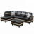 Rilan 103.5" Modern Faux Leather Sectional Sofa, L-Shaped Couch with Chaise Lounge for Living Room Apartment-240499477-240499499