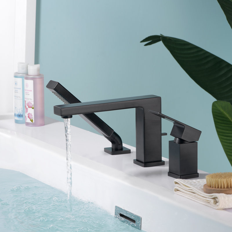 Single Handle Deck Mounted Roman Tub Faucet, Oil Rubbed Bronze
