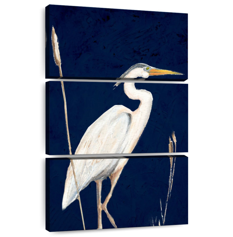 Brampt Heron On Navy II, 74" H x 48" W