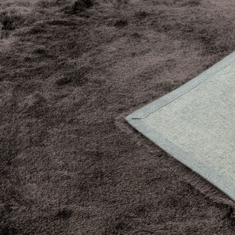 Makaila Silky Shaggy Graphite Area Rug, Runner 65 x 135cm