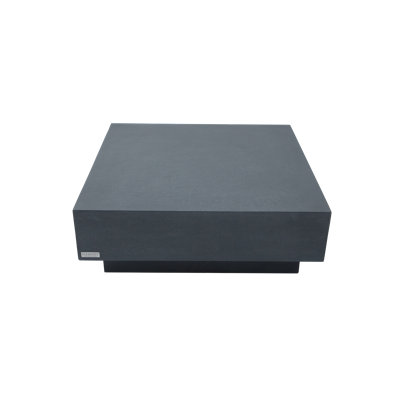 Elementi Home Tevere 40" Square Concrete Coffee Table for Indoor and Outdoor Use