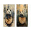 Portrait de panda dans un paysage de bambou I - animaux, collection de 2 impressions sur toile-1491593217-1491593216