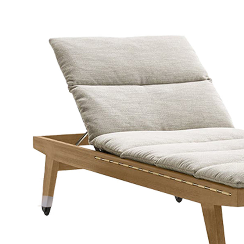 Outdoor beach villa recliner, Light Yellow Wood