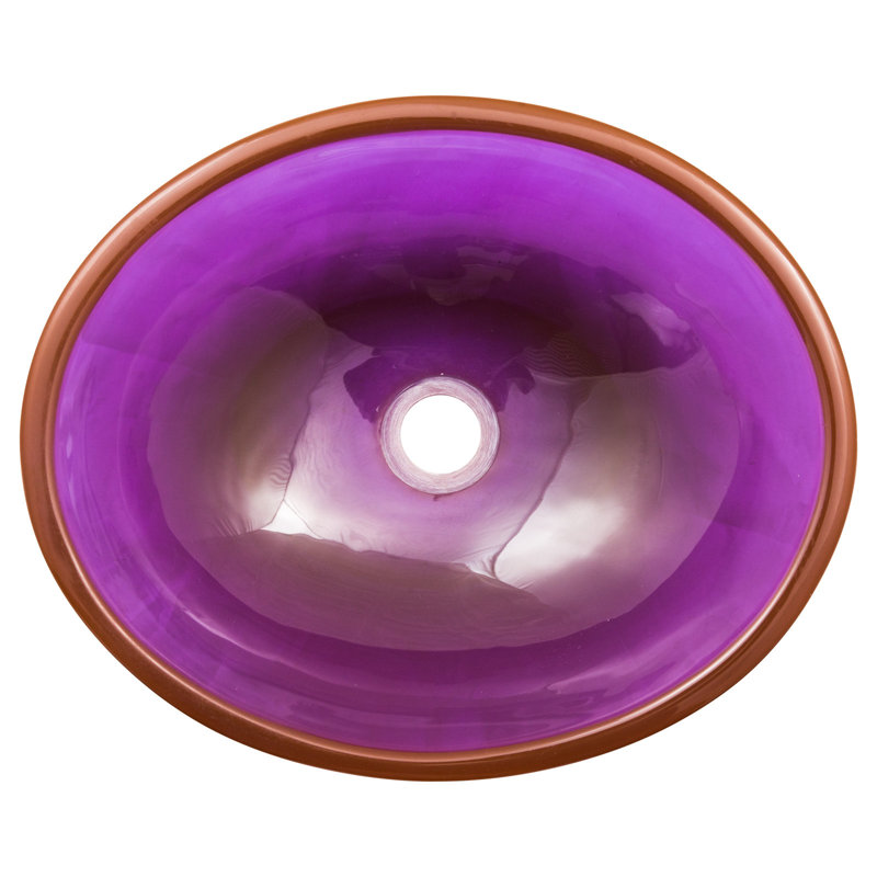 Brayden Studio Bernabe 330mm Polished Resin Oval Countertop Basin Bathroom Sink