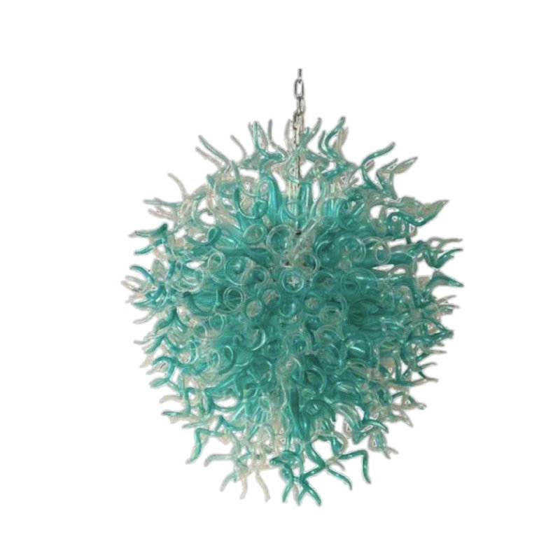 Turquoise Handmade Glass Chandelier Lighting
