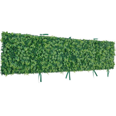 Mur de plantes artificielles, 4 PCS, chaque panneau 2 panneaux de buis artificiels de 8 pi, clôture de haie d'intimité avec toile de fond de protection solaire, écran de gazon artificiel pour le mariage, jardin intérieur, extérieur, cour arrière